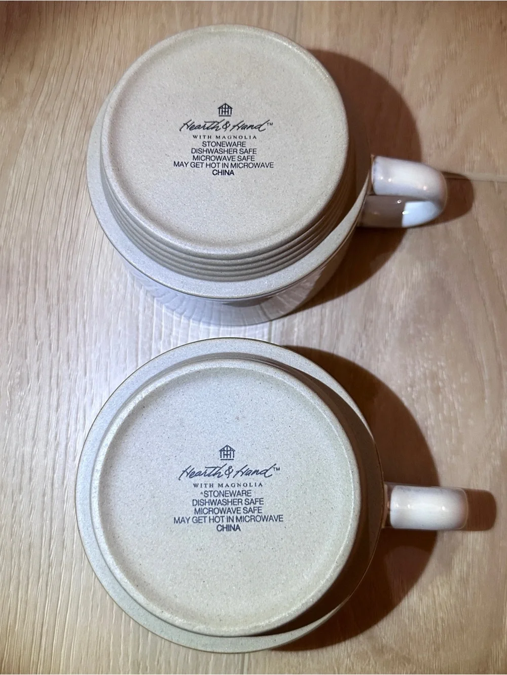 Hearth & Hand White Ceramic 'Find Rest' & 'Find Beauty' Mug Set